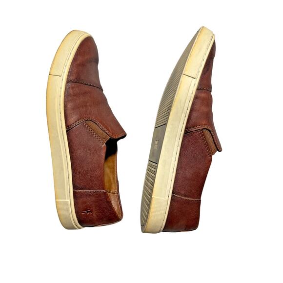 Frye Dylan Womens Size 7M Brown Leather Slip On Casual Walking Flat Loafer Shoes - Picture 4 of 10